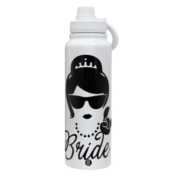 Bride hands, 1L Stainless Steel Thermal Bottle with Phone Holder & Double Wall Insulation