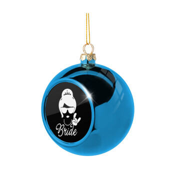 Bride hands, Χριστουγεννιάτικη μπάλα δένδρου Μπλε 8cm