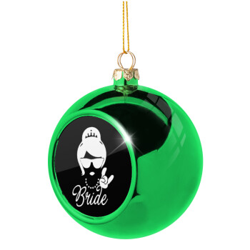 Bride hands, Χριστουγεννιάτικη μπάλα δένδρου Πράσινη 8cm