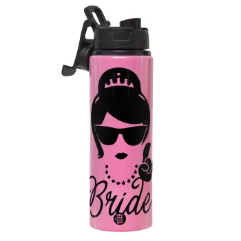 Bride hands, Metallic water bottle with safety lid, 850ml aluminum