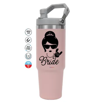 Bride hands, Pink color, 890ml (30oz) stainless Steel Tumbler with Handle