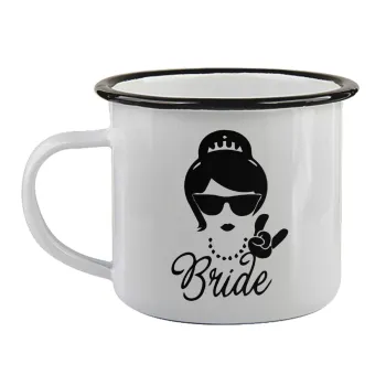 Bride hands, Κούπα εμαγιέ με μαύρο χείλος 360ml