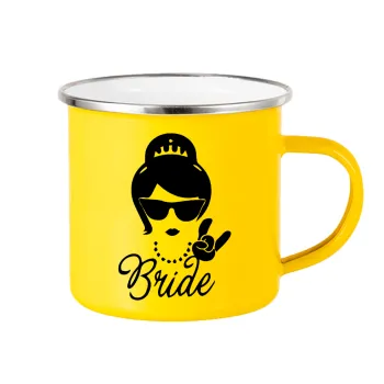 Bride hands, Κούπα Μεταλλική εμαγιέ Κίτρινη 360ml