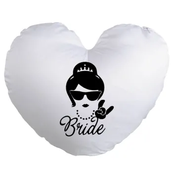 Bride hands, Μαξιλάρι καναπέ καρδιά 40x40cm περιέχεται το  γέμισμα