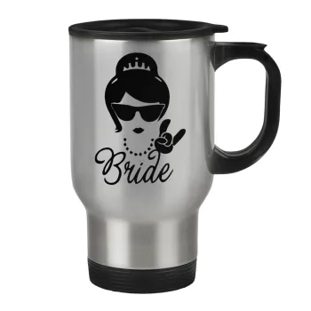 Bride hands, Κούπα ταξιδιού ανοξείδωτη με καπάκι, διπλού τοιχώματος (θερμό) 450ml