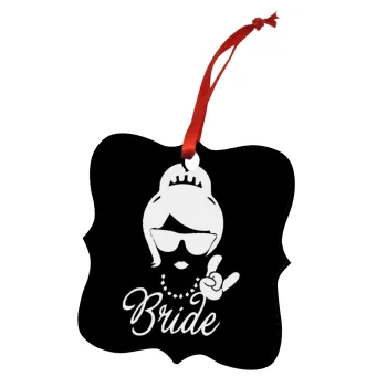 Bride hands, Christmas ornament polygon wooden 7.5cm