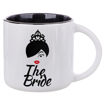 The Bride red kiss, Κούπα κεραμική 400ml Λευκή/Μαύρη