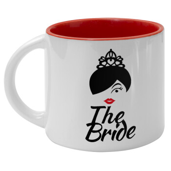 The Bride red kiss, Κούπα κεραμική 400ml Λευκή/Κόκκινη