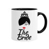 The Bride red kiss, Mug colored black, ceramic, 330ml