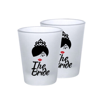 The Bride red kiss, Σφηνοπότηρα γυάλινα 45ml του πάγου (2 τεμάχια)