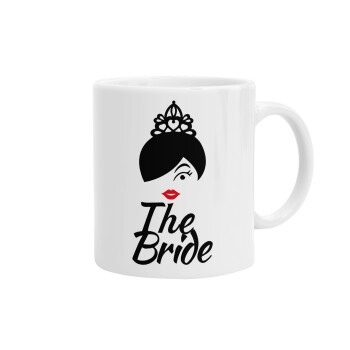 The Bride red kiss, Ceramic coffee mug, 330ml (1pcs)