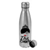 Metallic water bottle, stainless steel, 750ml
