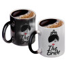 Color changing magic Mug, ceramic, 330ml when adding hot liquid inside, the black colour desappears (1 pcs)