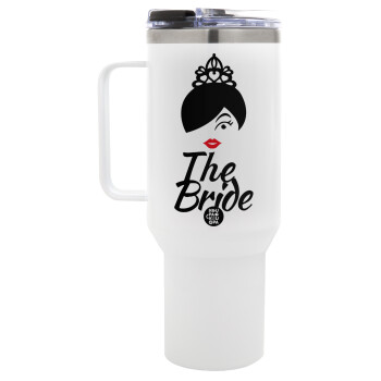The Bride red kiss, Mega Stainless steel Tumbler with lid, double wall 1,2L