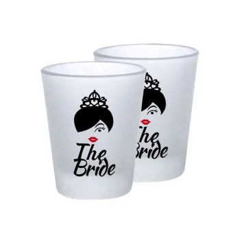 The Bride red kiss, Σφηνοπότηρα γυάλινα 45ml του πάγου (2 τεμάχια)