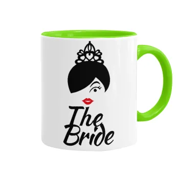 The Bride red kiss, Κούπα χρωματιστή βεραμάν, κεραμική, 330ml