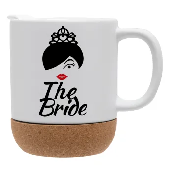 The Bride red kiss, Ceramic coffee mug Cork (MAT), 330ml