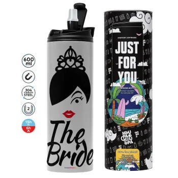 The Bride red kiss, Tumbler stainless steel GREY 600ml