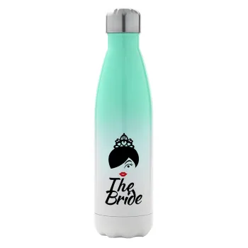 The Bride red kiss, Μεταλλικό παγούρι θερμός Πράσινο/Λευκό (Stainless steel), διπλού τοιχώματος, 500ml