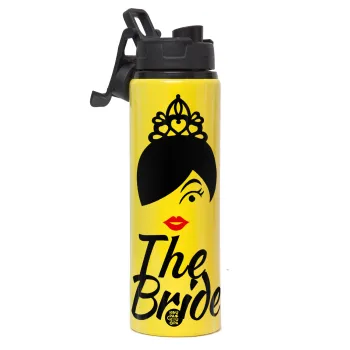 The Bride red kiss, Μεταλλικό παγούρι νερού με καπάκι ασφαλείας, αλουμινίου 850ml