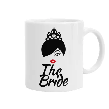 The Bride red kiss, Ceramic coffee mug, 330ml