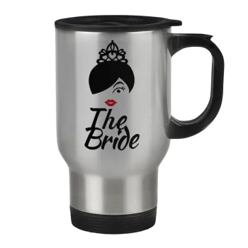 The Bride red kiss, Κούπα ταξιδιού ανοξείδωτη με καπάκι, διπλού τοιχώματος (θερμό) 450ml