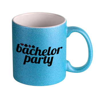 Bachelor party, Κούπα Σιέλ Glitter που γυαλίζει, κεραμική, 330ml