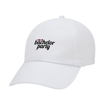 Bachelor party, Καπέλο Baseball Λευκό (5-φύλλο, unisex)