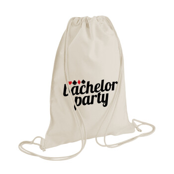 Bachelor party, Τσάντα πλάτης πουγκί GYMBAG natural (28x40cm)