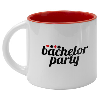 Bachelor party, Κούπα κεραμική 400ml Λευκή/Κόκκινη