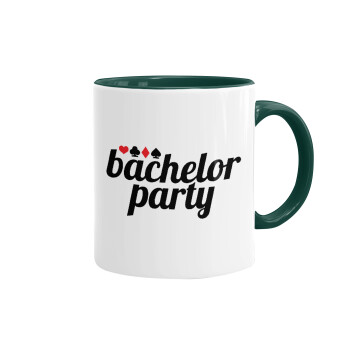 Bachelor party, Mug colored green, ceramic, 330ml