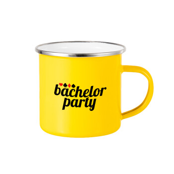 Bachelor party, Κούπα Μεταλλική εμαγιέ Κίτρινη 360ml