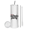 Tumbler stainless steel 600ml, with metal straw & cleaning brush