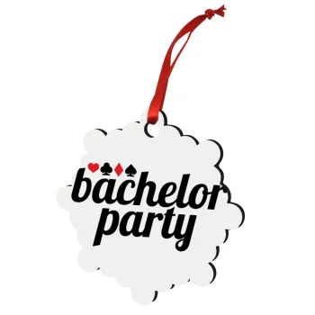 Bachelor party, Στολίδι Χριστουγεννιάτικο στολίδι snowflake ξύλινο 7.5cm