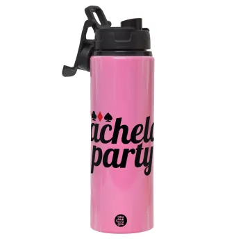 Bachelor party, Metallic water bottle with safety lid, 850ml aluminum
