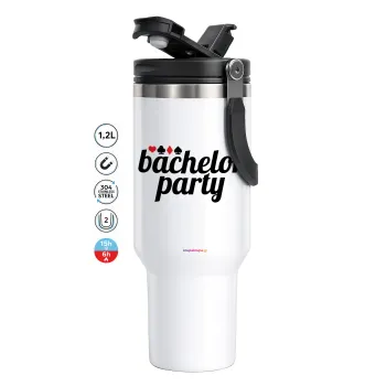 Bachelor party, Mega Stainless steel Tumbler with lid, double wall 1,2L