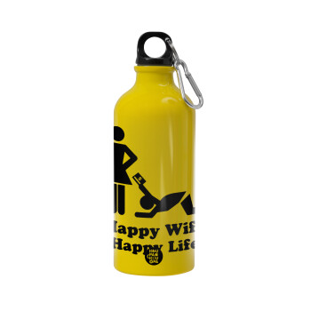 Happy Wife, Happy Life, Water bottle 600ml
