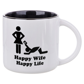 Happy Wife, Happy Life, Κούπα κεραμική 400ml
