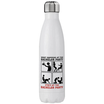 What happens at the bachelor party, stays at the bachelor party!, Stainless steel, double-walled, 750ml