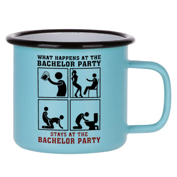 What happens at the bachelor party, stays at the bachelor party!, Κούπα Μεταλλική εμαγιέ ΜΑΤ σιέλ 360ml