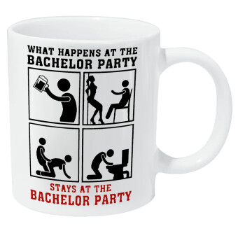 What happens at the bachelor party, stays at the bachelor party!, Κούπα Giga, κεραμική, 590ml