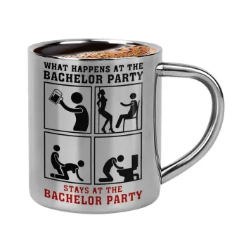 What happens at the bachelor party, stays at the bachelor party!, Κουπάκι μεταλλικό διπλού τοιχώματος για espresso (220ml)