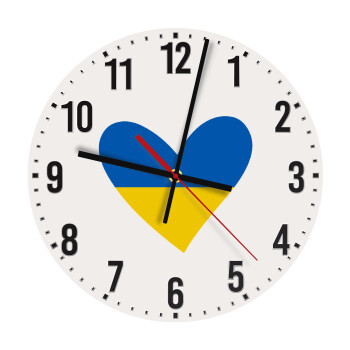 UKRAINE heart, Ρολόι τοίχου ξύλινο (30cm)
