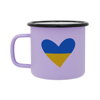 UKRAINE heart, Κούπα Μεταλλική εμαγιέ ΜΑΤ Light Pastel Purple 360ml