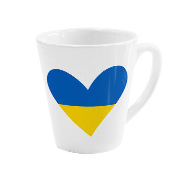 UKRAINE heart, Κούπα Latte Λευκή, κεραμική, 300ml