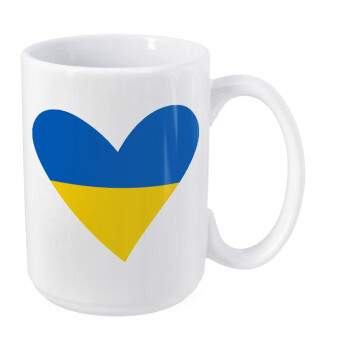 UKRAINE heart, Κούπα Mega, κεραμική, 450ml