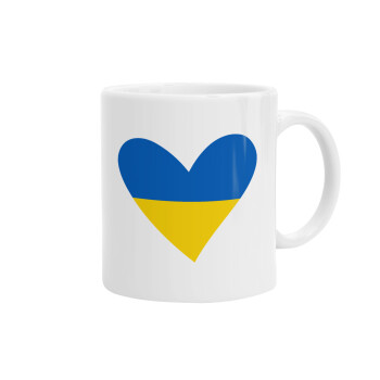 UKRAINE heart, Ceramic coffee mug, 330ml (1pcs)