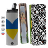 Πασχαλινή Λαμπάδα με Travel Tumbler θερμό (600ml, BPA free) & κερί αρωματικό πλακέ (30cm) (ΓΚΡΙ)