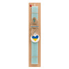 Easter Set, wooden keychain & aromatic flat Easter candle (30cm) (TURQUOISE)