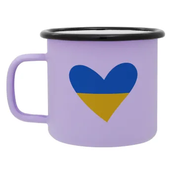 UKRAINE heart, Κούπα Μεταλλική εμαγιέ ΜΑΤ Light Pastel Purple 360ml